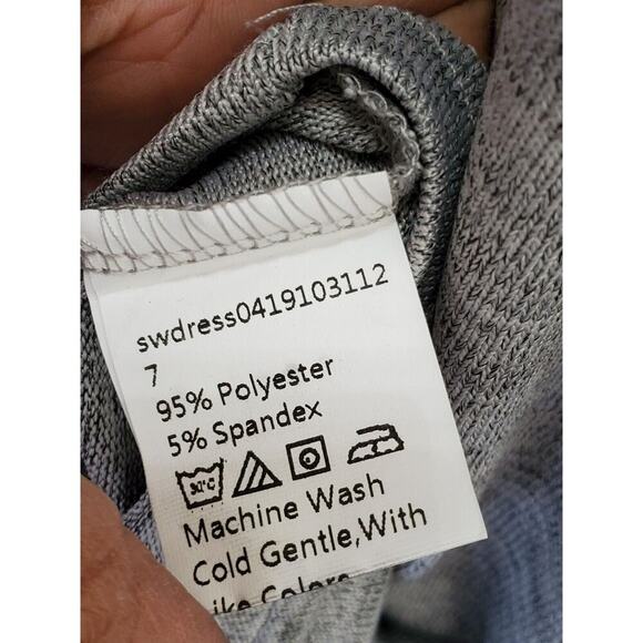 Sheln Women's Gray Polyester Crew Neck Long Sleeve Knee Length Dress Size Small - Picture 10 of 12